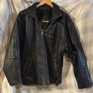 Super nice and warm ALL LEATHER bomber jacket sorta style but cuter !